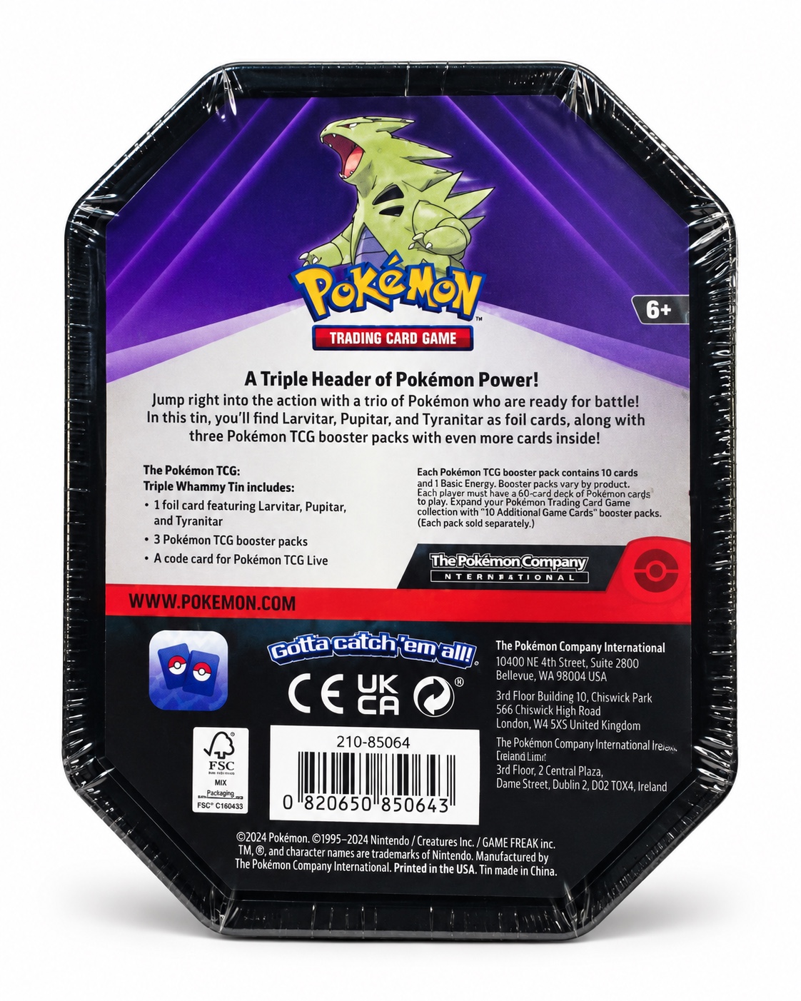 Pokémon TCG: Tyranitar Triple Whammy Tin, photo 2