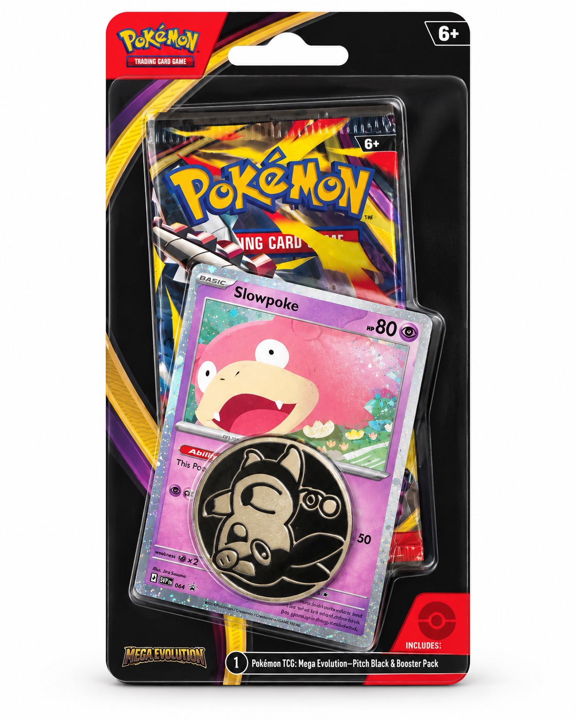 Pokémon TCG: Mega Evolution—Pitch Black Single Pack Blister — Slowpoke, photo 1