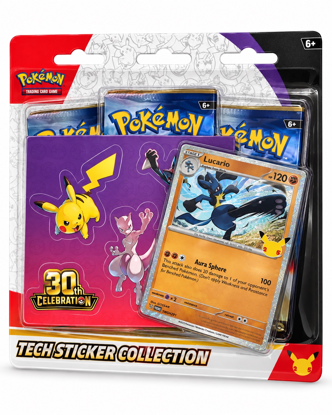 Pokémon TCG: 30th Celebration Tech Sticker Collection – Lucario, photo 1