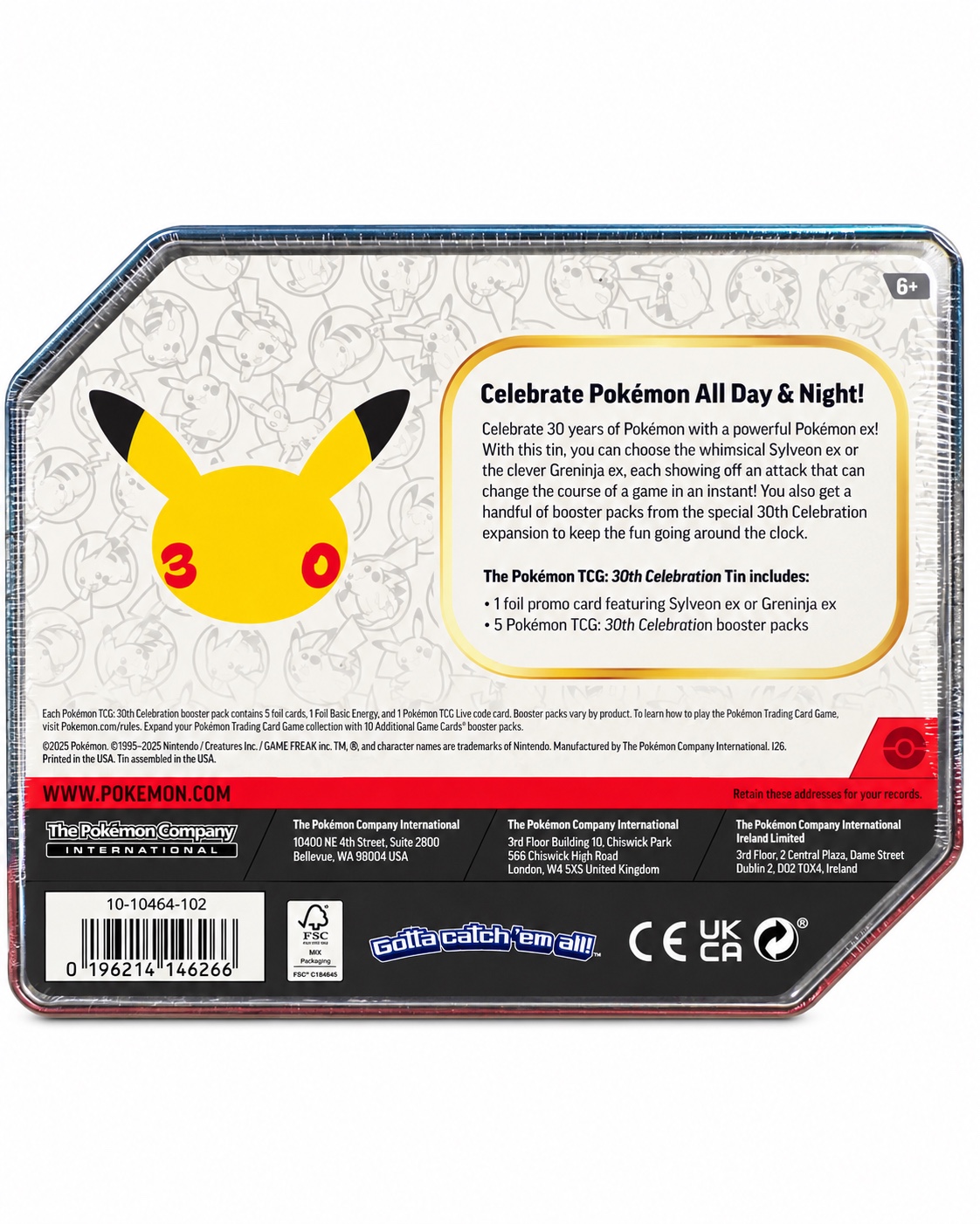 Pokémon TCG: 30th Celebration Tin – Sylveon ex, photo 2