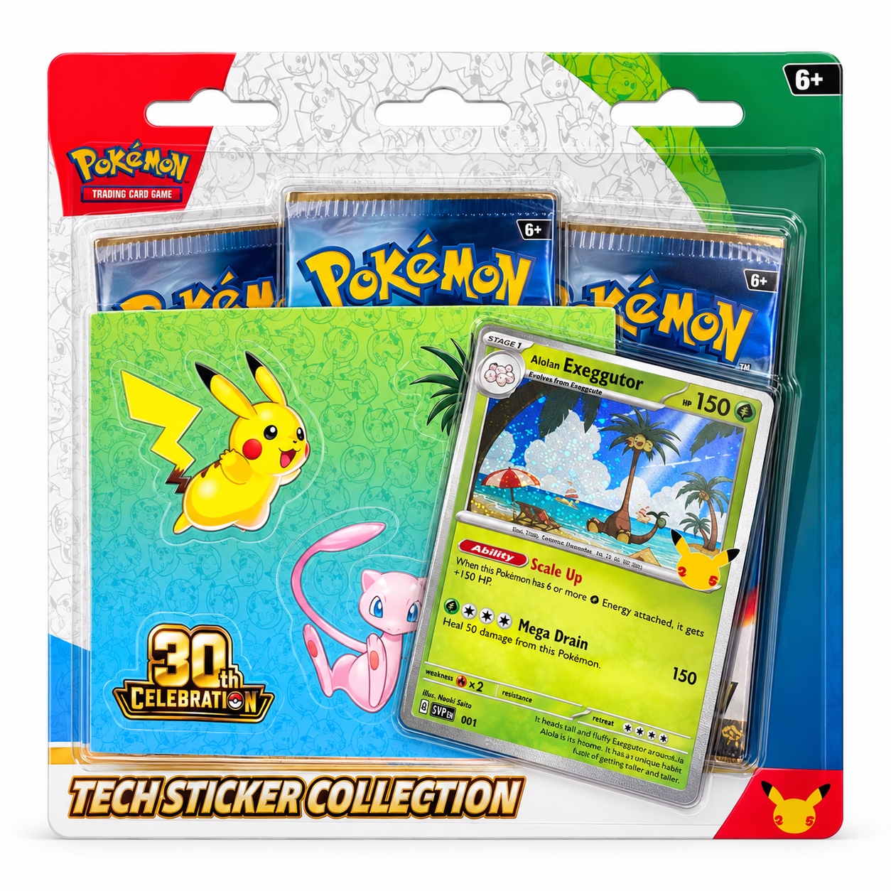 Pokémon TCG: 30th Celebration Tech Sticker Collection — Alolan Exeggutor, photo 1