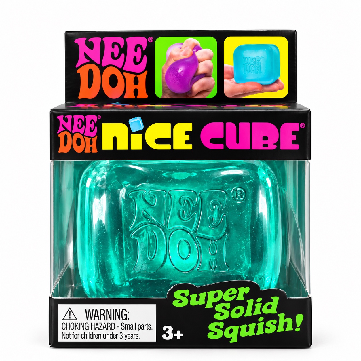 NeeDoh Nice Cube – Blue – Super Solid Squish, photo 1