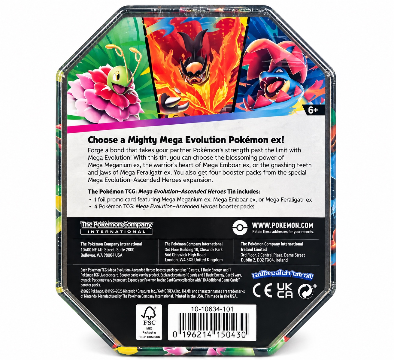 Pokémon TCG: Mega Evolution—Ascended Heroes Tin – Mega Meganium ex, photo 2